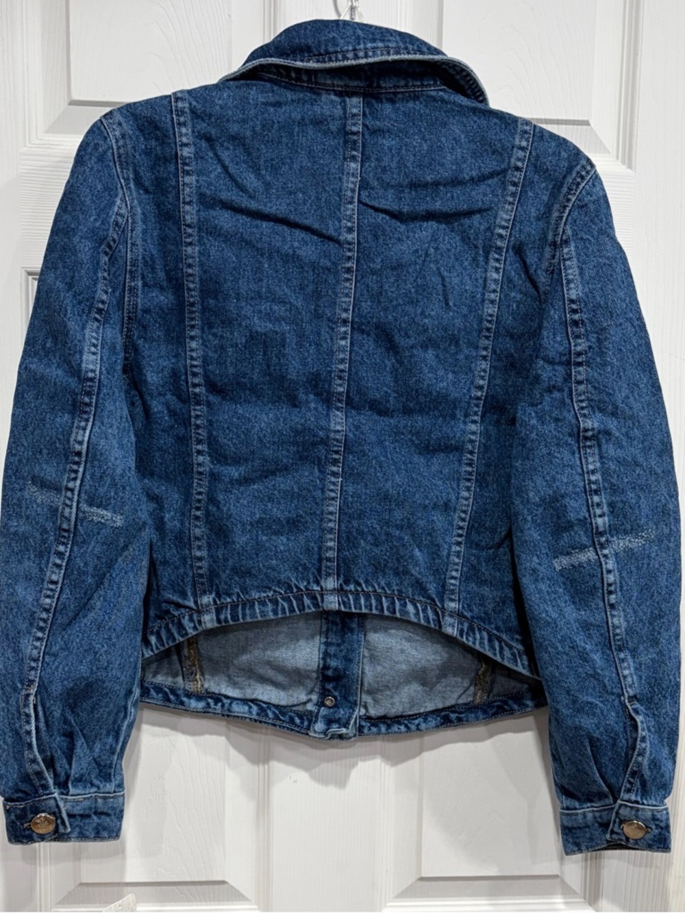 Free People Women's Small We the Free Jade Denim Jean Jacket NWT Pockets - Picture 3 of 10